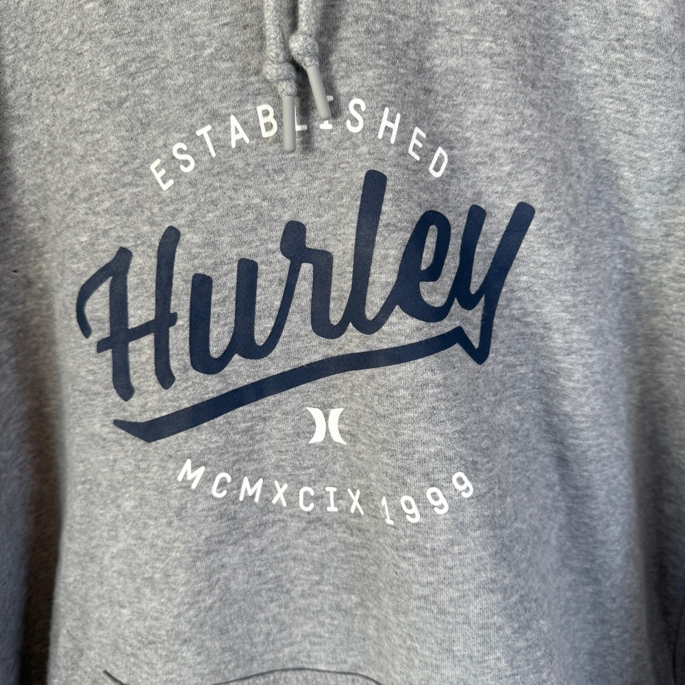 Hurley‎ gray and blue sweatshirt hoodie men's size large - Picture 2 of 4
